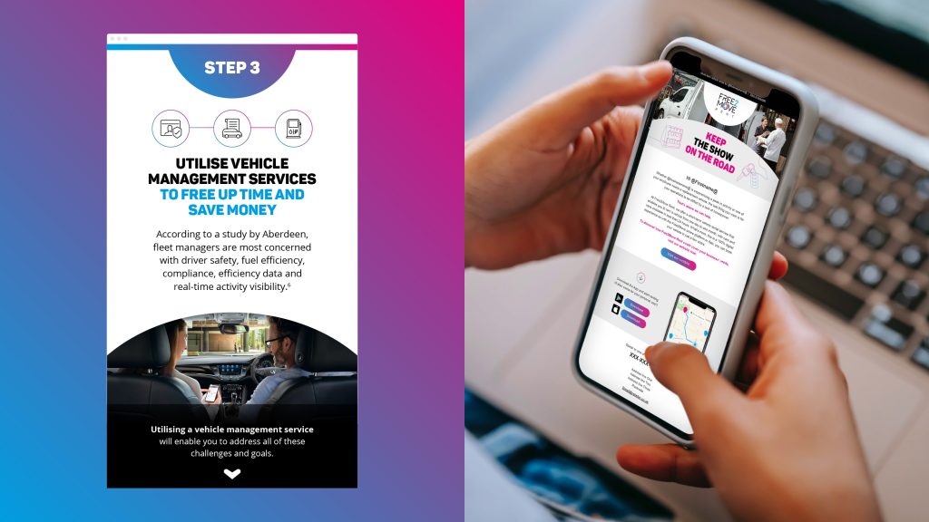 Mobile tipsheet and email design for Free2Move