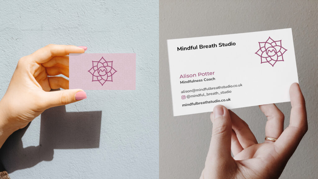 Business card design for Mindful Breath Studio