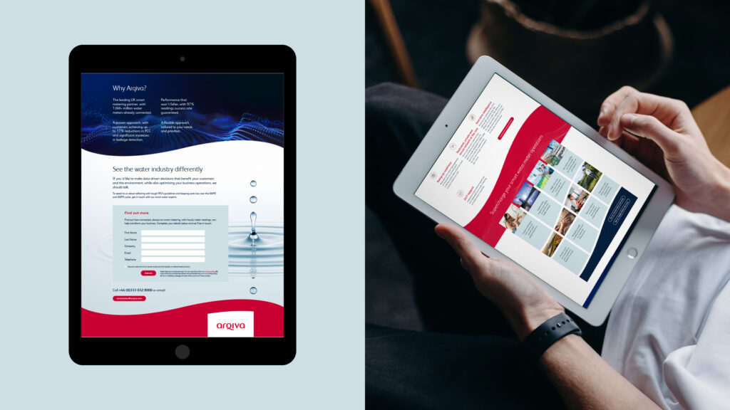 Website design for Arqiva