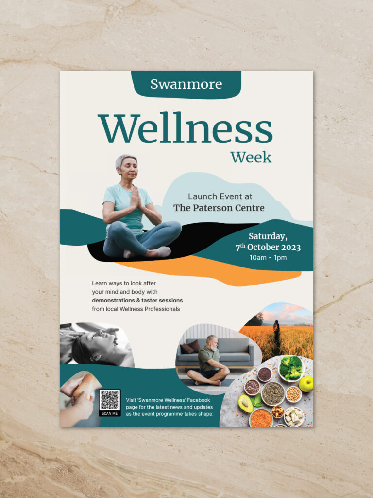 A4 flyer design for Swanmore Wellness Week