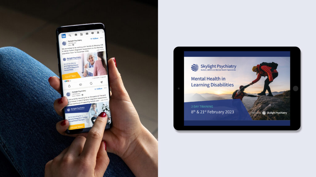 Social media banner ads for Skylight Psychiatry