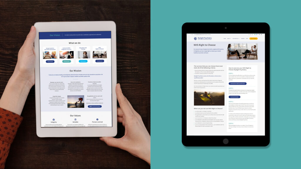 Responsive web design and development for Skylight Psychiatry